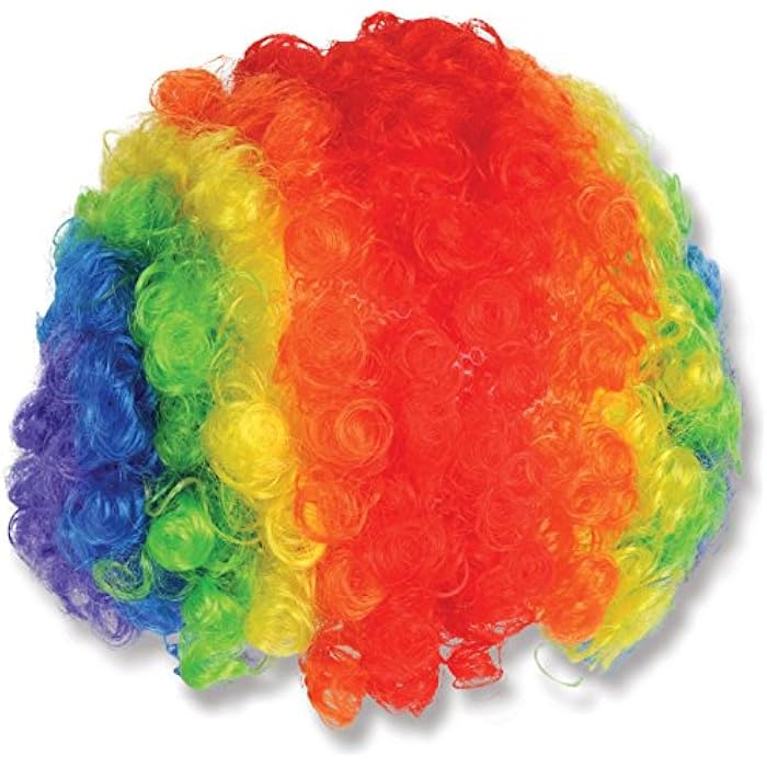 Beistle 60273 Rainbow Clown Wig